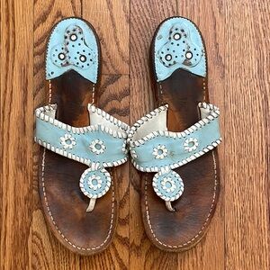 Jack Rogers Blue Leather Sandals